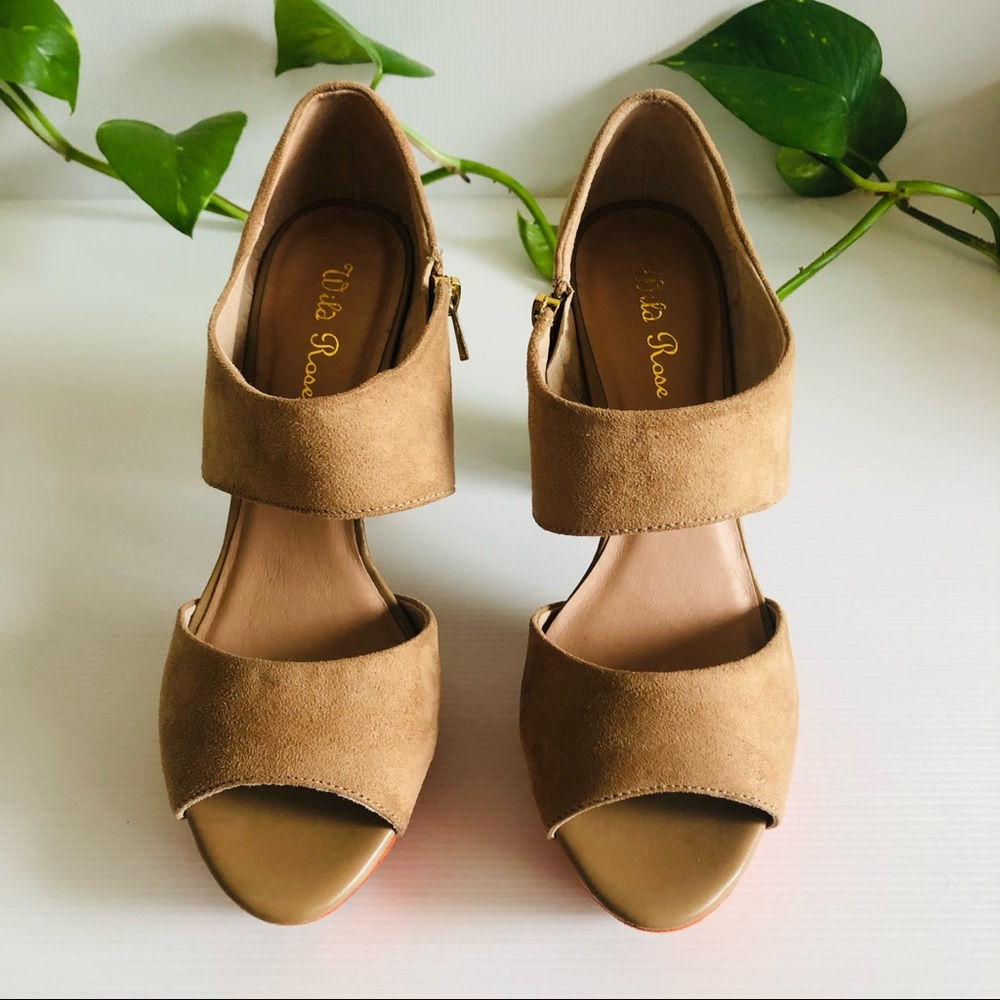 Wild Rose Platform Heels - Picture 2 of 12